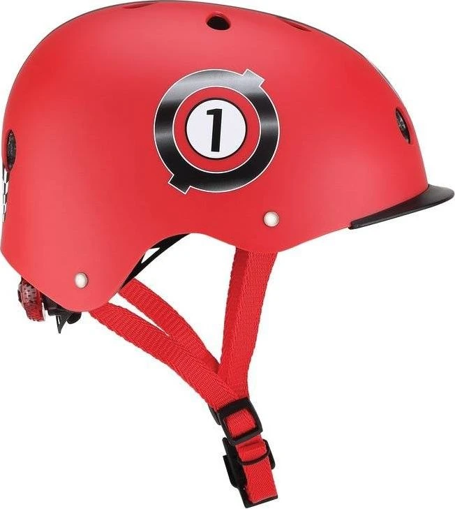 GLOBBER vaikiškas šalmas Elite Lights, raudonas, dydis: XS-S 48-53 cm (507-102)