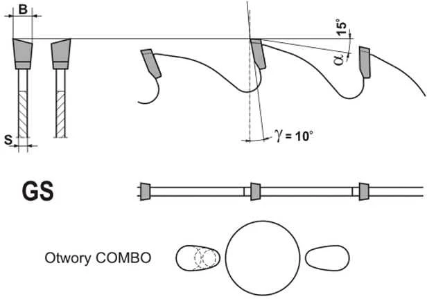 Globus Medžio masyvo skersinio pjovimo pjūklas GS10 300x30x3,2 mm PS210-0300-0007