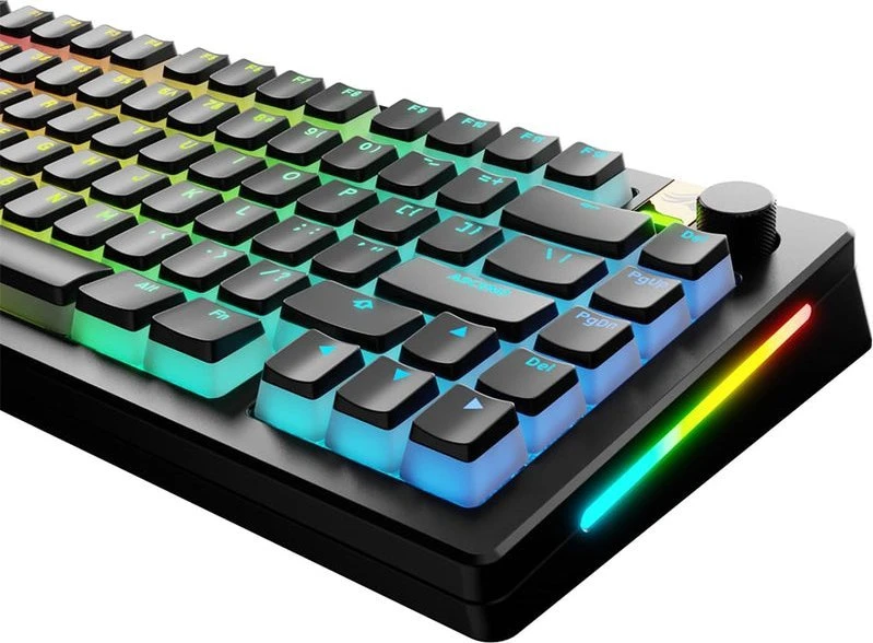 Klaviatūra Glorious Aura V3 Keycaps, ANSI išdėstymas US, PBT, Doubleshot – juodos spalvos