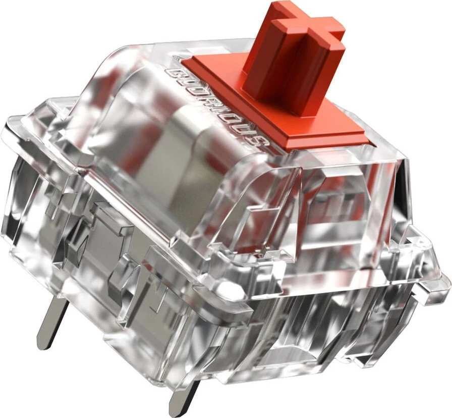 Klaviatūra Glorious Fox Heavy Switches, mechaniniai, 5-Pin, linear, MX-Stem, 55g – sutepti lubrikantu, 110 vnt