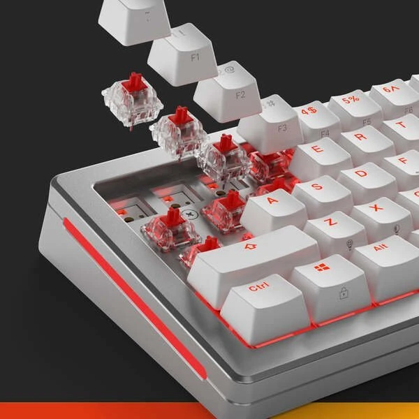 Klaviatūra Glorious Fox Ultralight Switches, mechaniniai, 5-Pin, linear, MX-Stem, 30g – sutepti lubrikantu, 110 vnt