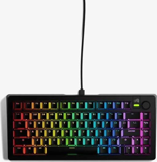 Glorious GMMK 3 75 % Custom Gaming-klaviatūra - Pre-Built, ANSI (US), Fox Switches, juodas