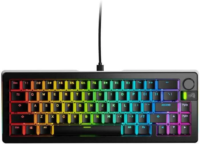 Glorious GMMK 3 Pro 65 % Custom žaidimų klaviatūra – Pre-Built, ANSI US išdėstymas, Fox Switches, juodos spalvos
