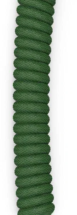 Klaviatūra Glorious GMMK Coiled Cable susuktas klaviatūros laidas Forest Žalias, USB-C į USB-A – žalios ir juodos spalvos
