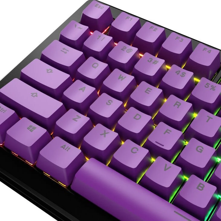Klaviatūra Glorious GPBT Basics Keycaps, ANSI išdėstymas US, PBT, Dye-Sub – Epic Violetinė