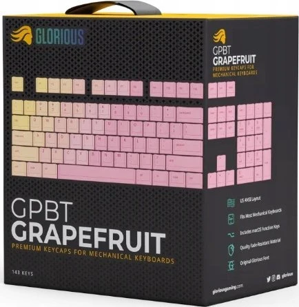 Klaviatūra „Glorious GPBT Basics“ klavišų dangteliai (GLO-KC-GPBT-PG)