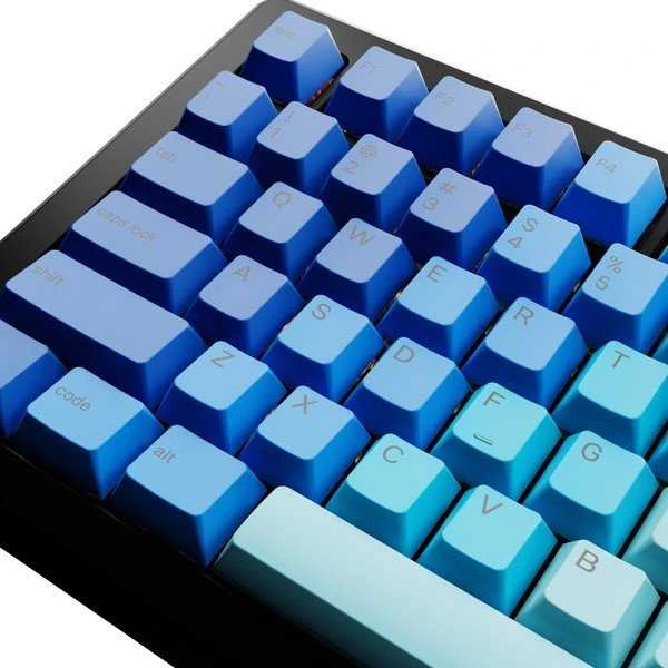 Klaviatūra Glorious GPBT Gradient Keycaps, ANSI išdėstymas US, PBT, Dye-Sub – Ocean