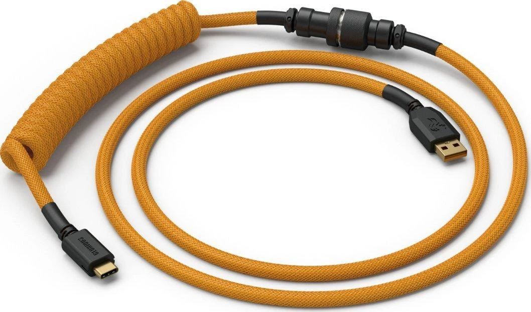 Glorious Coiled Cable susuktas klaviatūros laidas Glorious Gold, USB-C į USB-A – 1,37m, aukso spalvos