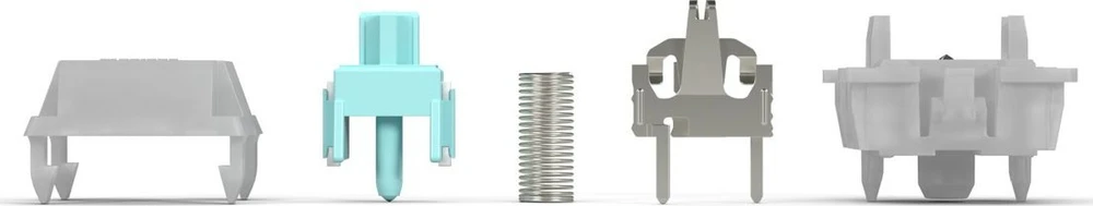 Klaviatūra Glorious Lynx Silent Switches, mechaniniai, 5-Pin, linear, MX-Stem, 40g – sutepti lubrikantu, 36 vnt