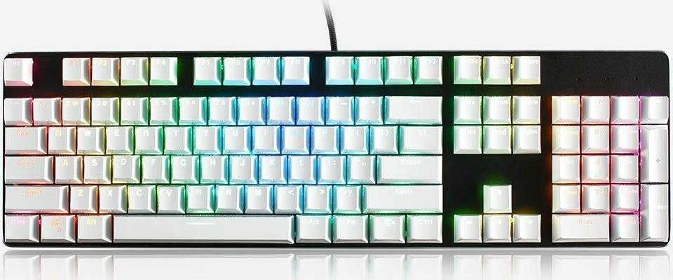 Pakaitiniai klaviatūros klavišai Glorious ABS Keycaps - 104vnt, ANSI, US išdėstymas, Balti