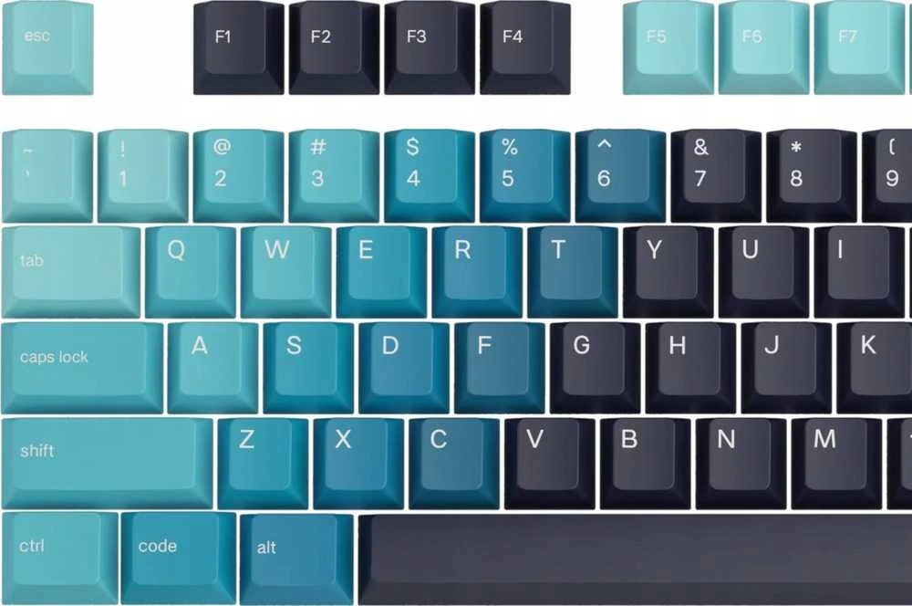 Klaviatūra Glorious Šlovingi GPBT klavišų dangteliai – 114 PBT, ANSI, US išdėjimas – „Celestial Ice“