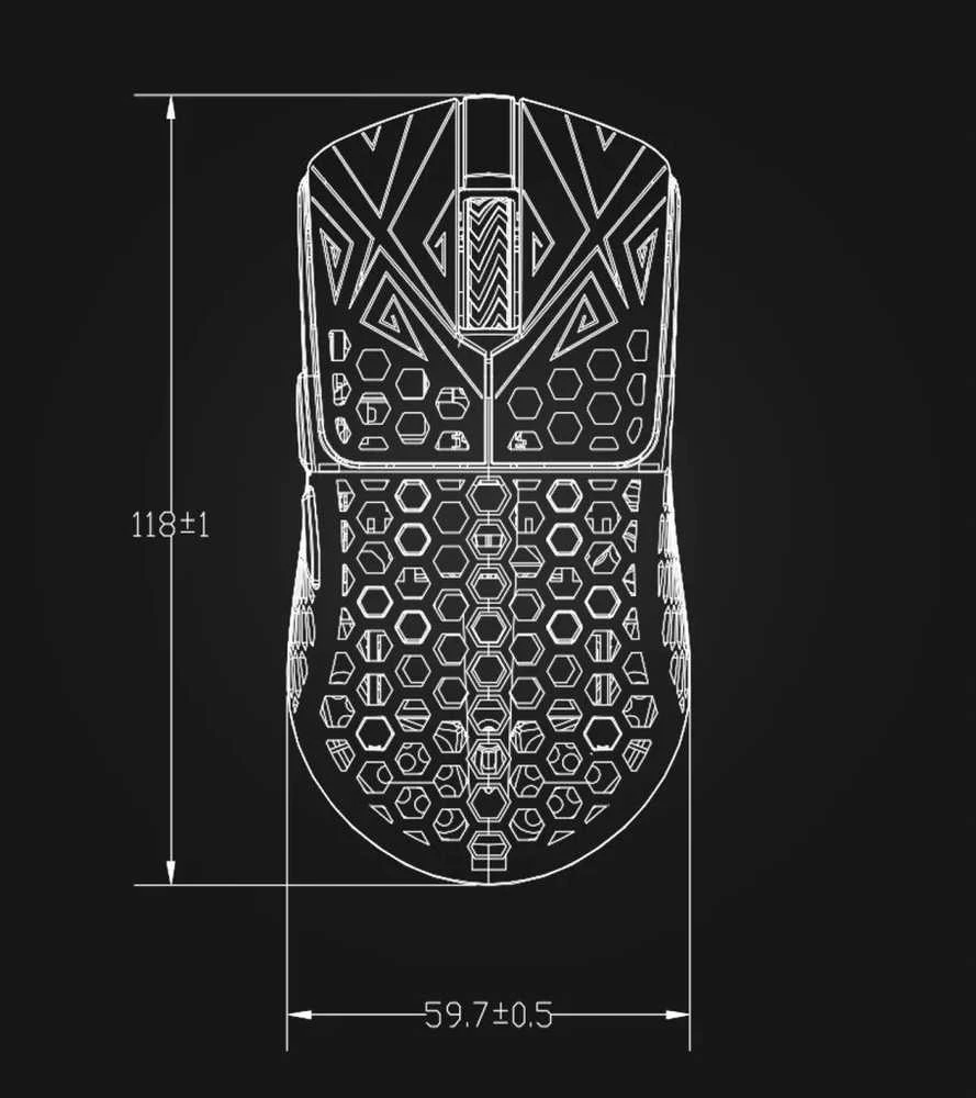 x Arbiter Studio AKITSU Carbon Fiber 8K belaidė žaidimų pelė VANCER, TD006-VA5000