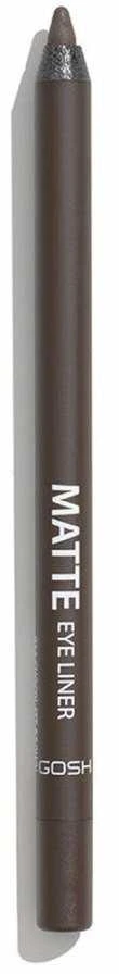 „Gosh Matte Eye Liner Vegan“ akių kontūro pieštukas, matinis skystis, akių apvadas 014 Chocolate Brown 1.2 g