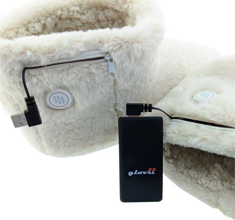 Glovii Šildomos šlepetės namams su USB baterijomis