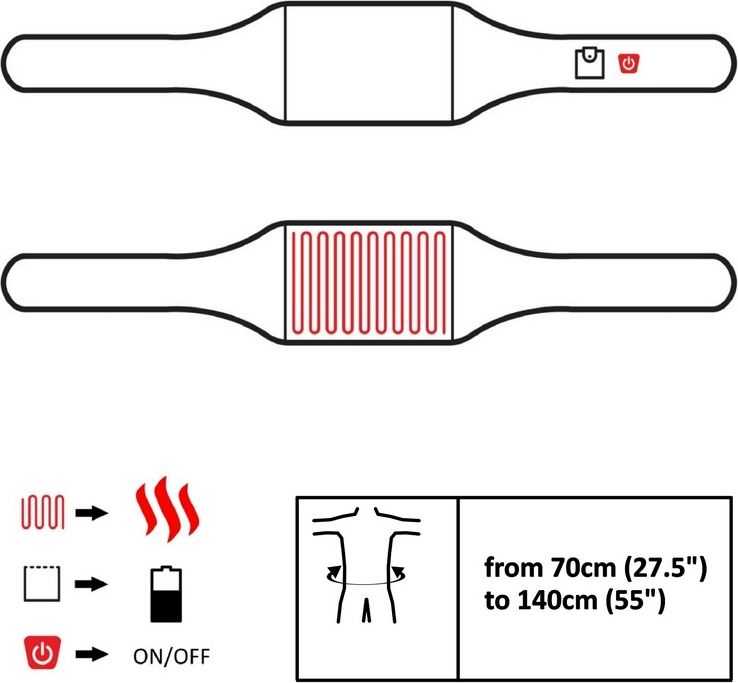 Šildantis universalus diržas su USB Glovii GB1U