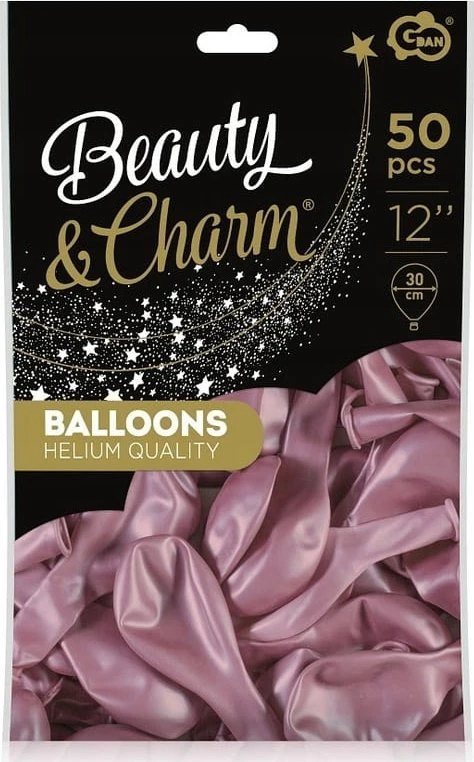 GoDan Beauty & Charm rožiniai metaliniai balionai