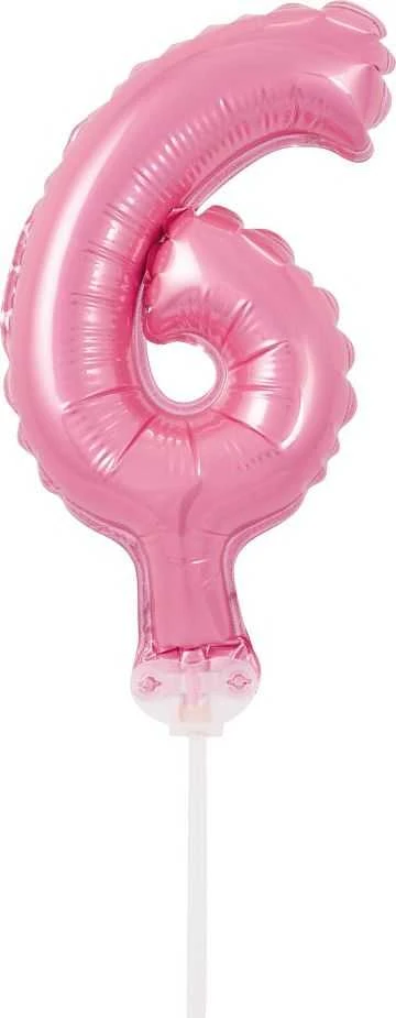 GoDan Balon foliowy n/pat Cyfra6 róż BC-5RO6 13624