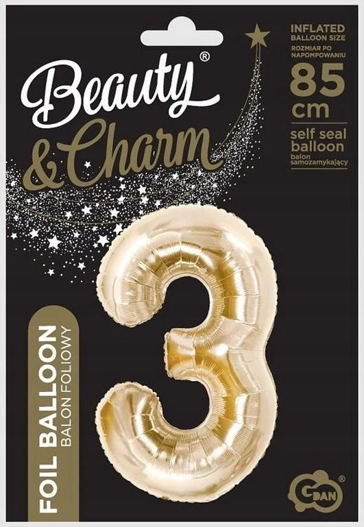 „GoDan BALLOON FALL 3 CHAMPAGNE“ 85 cm GO PBH