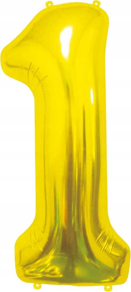 GoDan BALON foliowy Cyfra 1 auksinė 85 cm