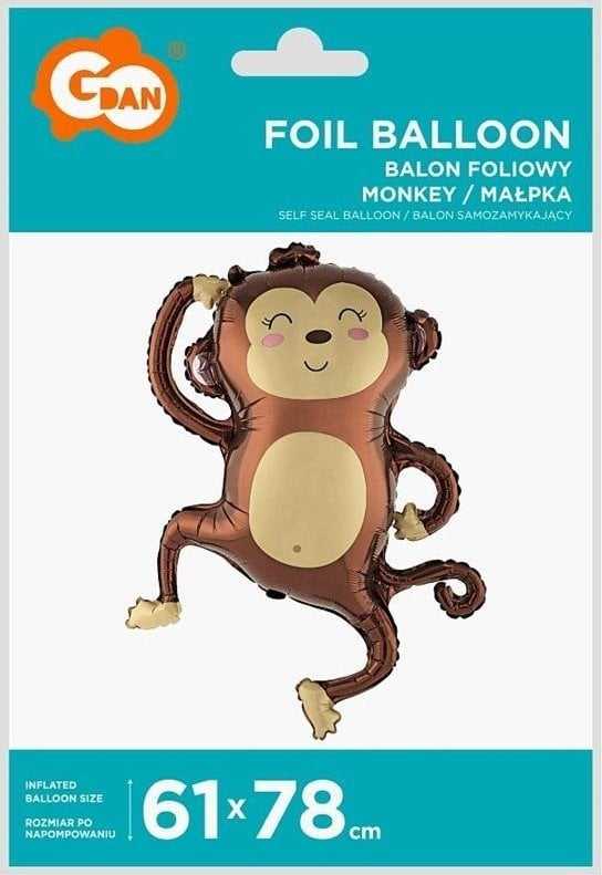 GoDan Balon foliowy Małpka 61x78cm BF-HMAL 85812