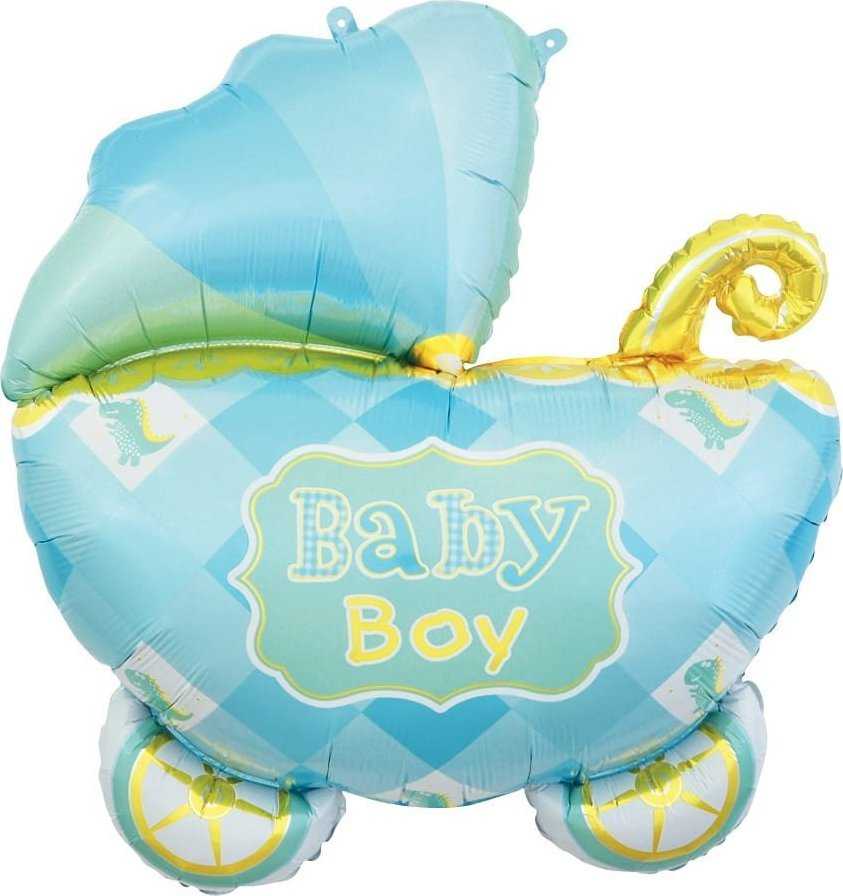 GoDan Baby Shower Foil Balloon Baby Boy Vežimėlis Mėlynas Godan