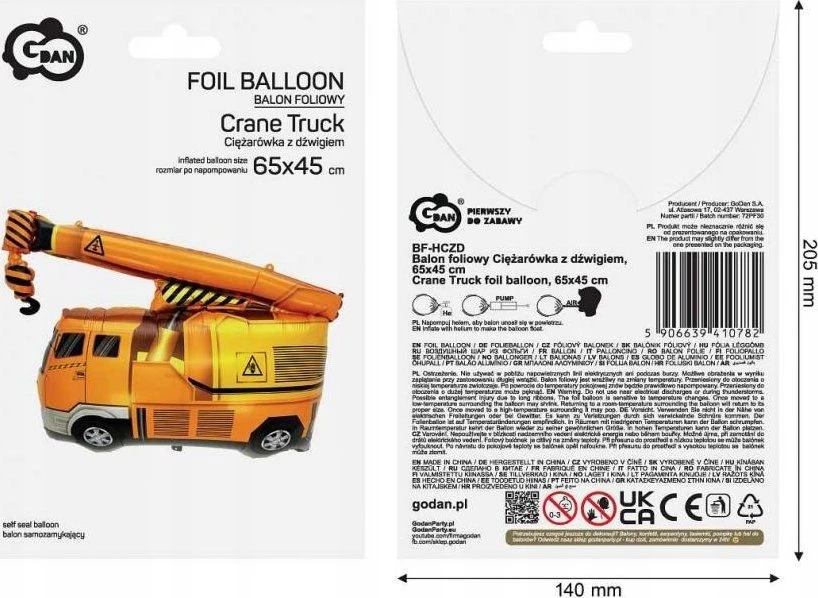 GoDan Balon foliowy Sunkvežimis su dwigiem BF-HCZD 10782