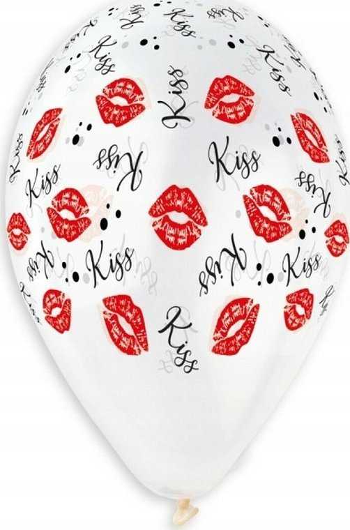 GoDan Balony 13" Prem.Hel Kiss Kiss A5 GS120/946 40600