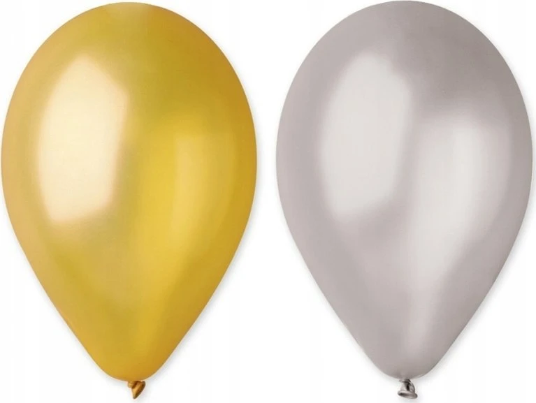 GoDan Balony GM90 metal 10'' - auksinė i Sidabrinė 50 vnt. GM90/39-38