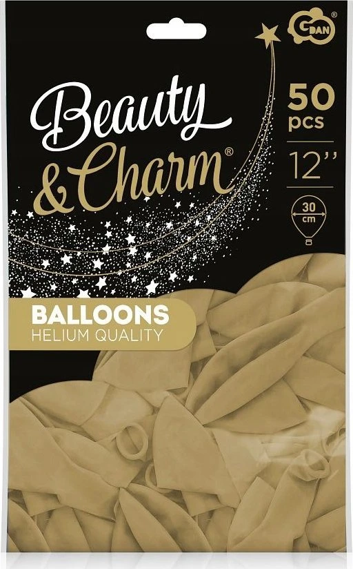 GoDan Beauty&Charm Balloons platininis 30cm 50 vnt