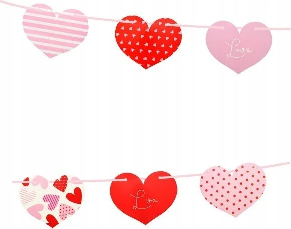 GoDan PAP GIRLAND 200CM HEARTS PATTERNS GO PBH