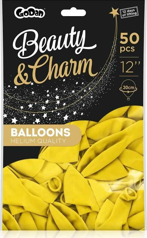 Geltoni balionai Beauty & Charm pakuotėje