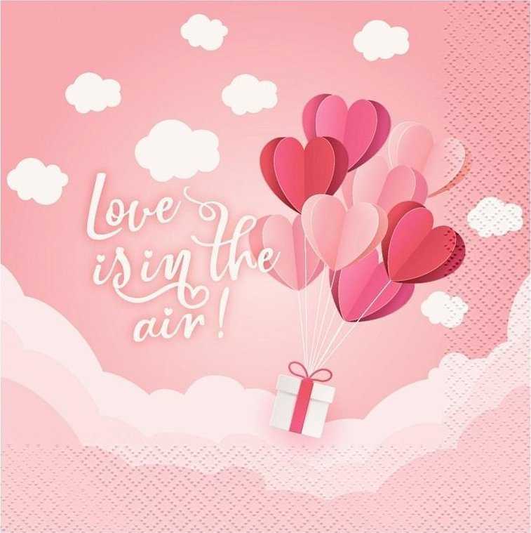 GoDan Servetėlės Love Is In The Air Collection, rožinės spalvos, 33x33 cm, 20 vnt.