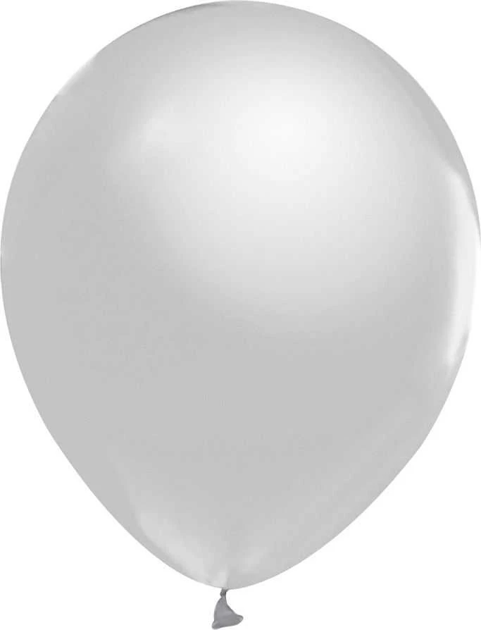 Sidabrinis metalizuotas 30 cm balionas