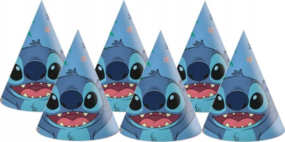 Globos Europe Bv GoDan Stitch & Angel Disney Popierinės kepurės 6vnt