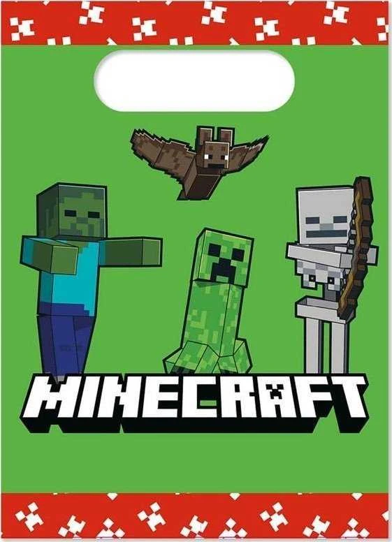 GoDan Minecraft popieriniai maišeliai 4vnt.