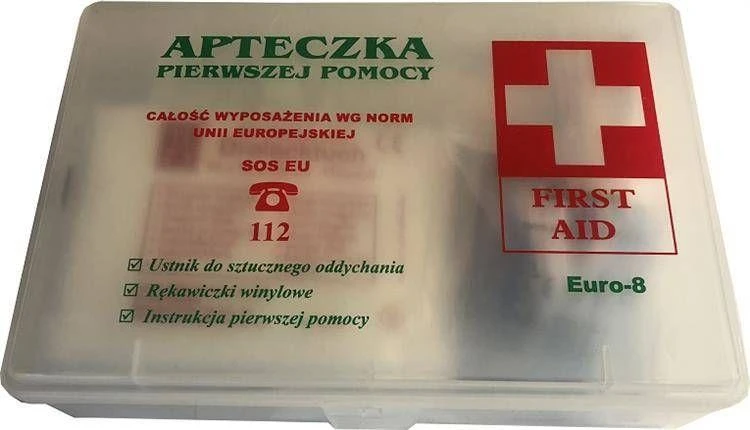 Apteczka Pirmosios pagalbos vaistinėlė B-euro-8, permatoma