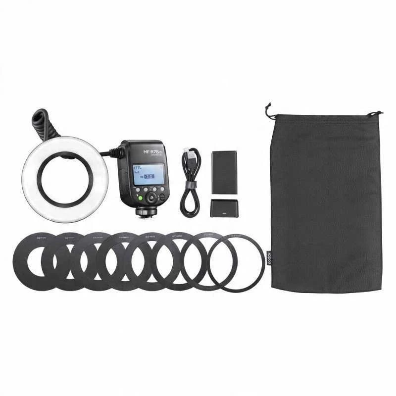 „Godox MF R76C TTL“ makro žiedinė blykstė „Canon“