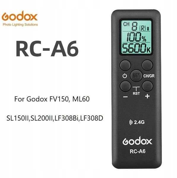 Nuotolinis valdymas - Godox RC A6 LED šviesos valdiklis 32 kanalai 16 grupių