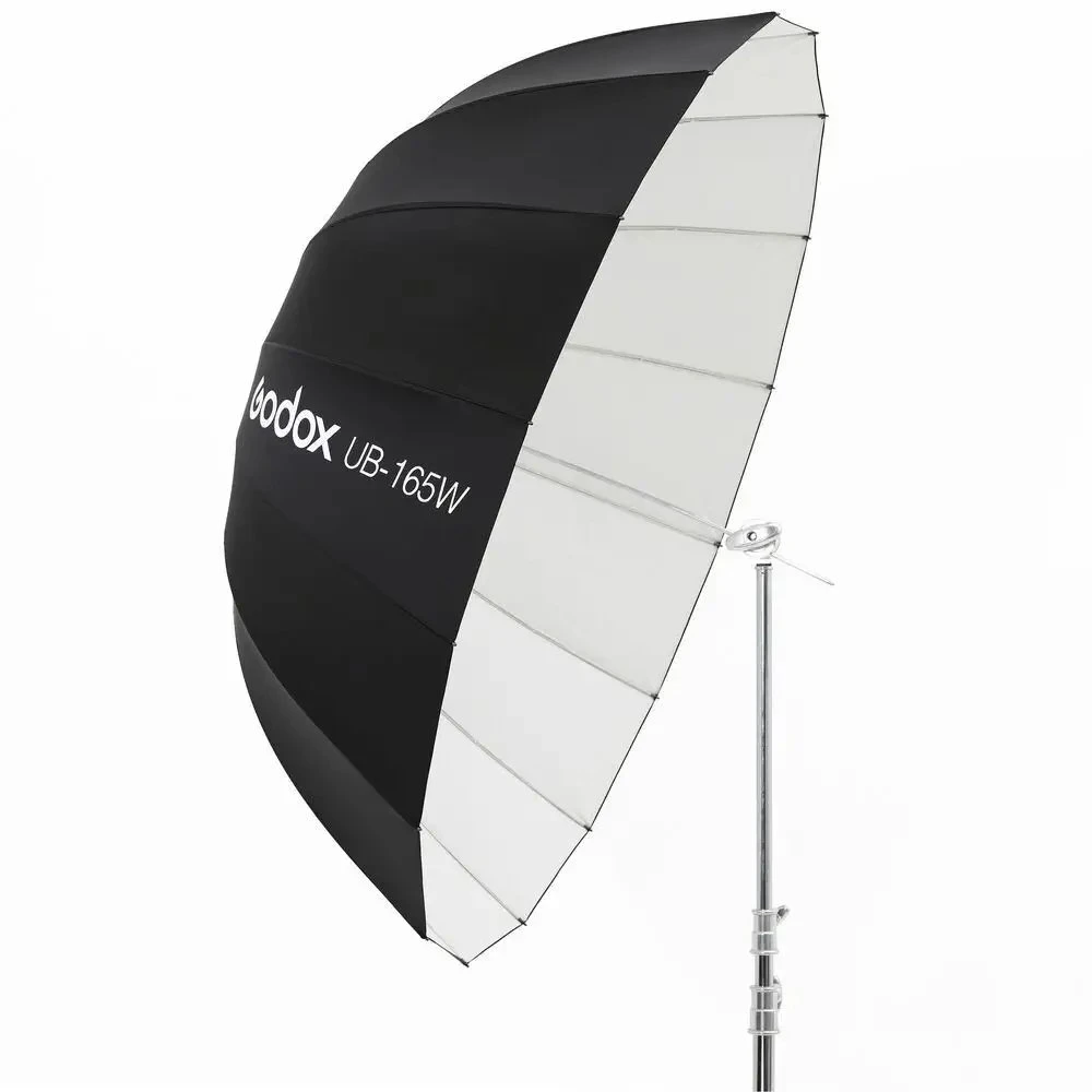 Apšvietimo įranga - Godox 165cm parabolinis skėtis minkštam dėžutei juodas ir baltas