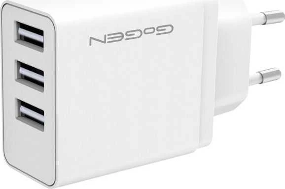 Įkroviklis GoGEN ACH301W jungiama į tinklą 3x USB-A 3,1 A