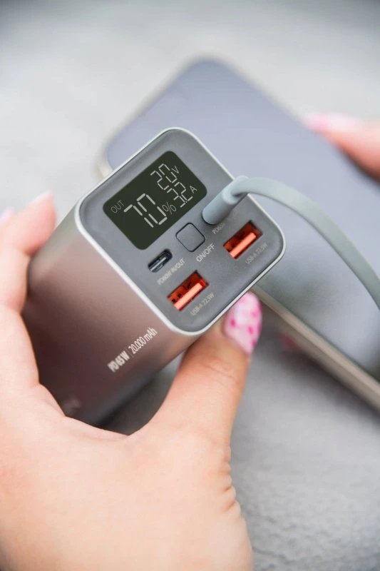 GoGEN Powerbank PB200009S 20000 mAh PD 65W sidabrinė (GOG-PB200009S)