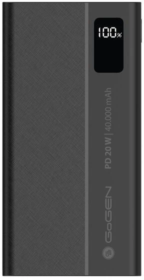 „GoGEN“ 40000 mAh, PB400001, išorinė baterija, juoda