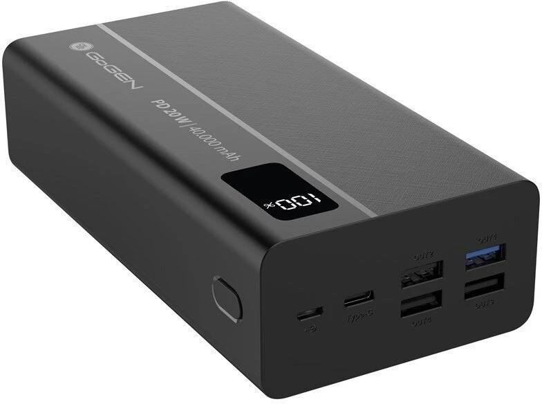 „GoGEN“ 40000 mAh, PB400001, išorinė baterija, juoda