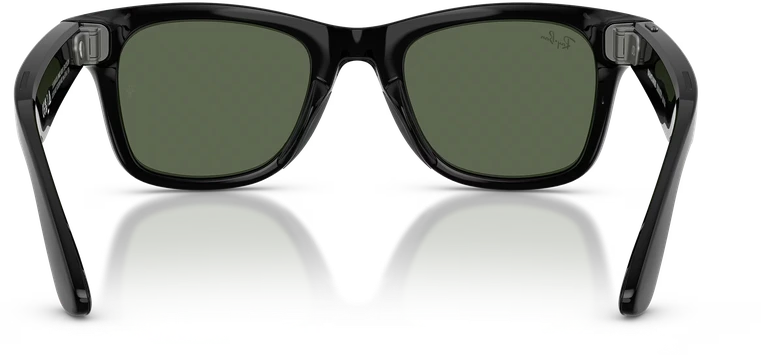 Išmanieji akiniai RayBan Meta Wayfarer Gen 2, juodi rėmeliai ir žali lęšiai, standartinis dydis