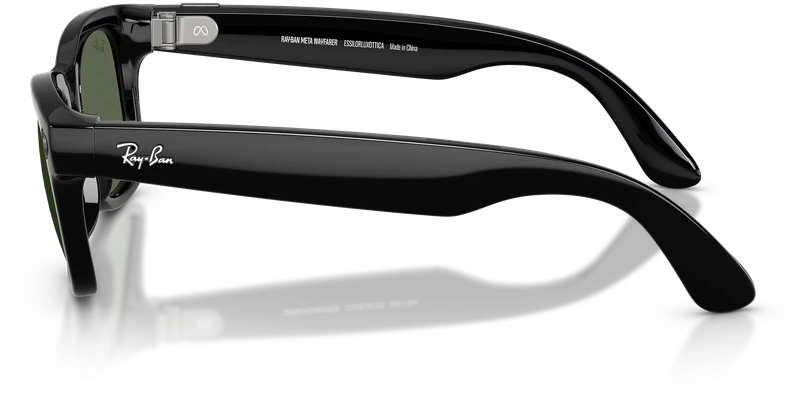 Išmanieji akiniai RayBan Meta Wayfarer Gen 2, juodi rėmeliai ir žali lęšiai, standartinis dydis