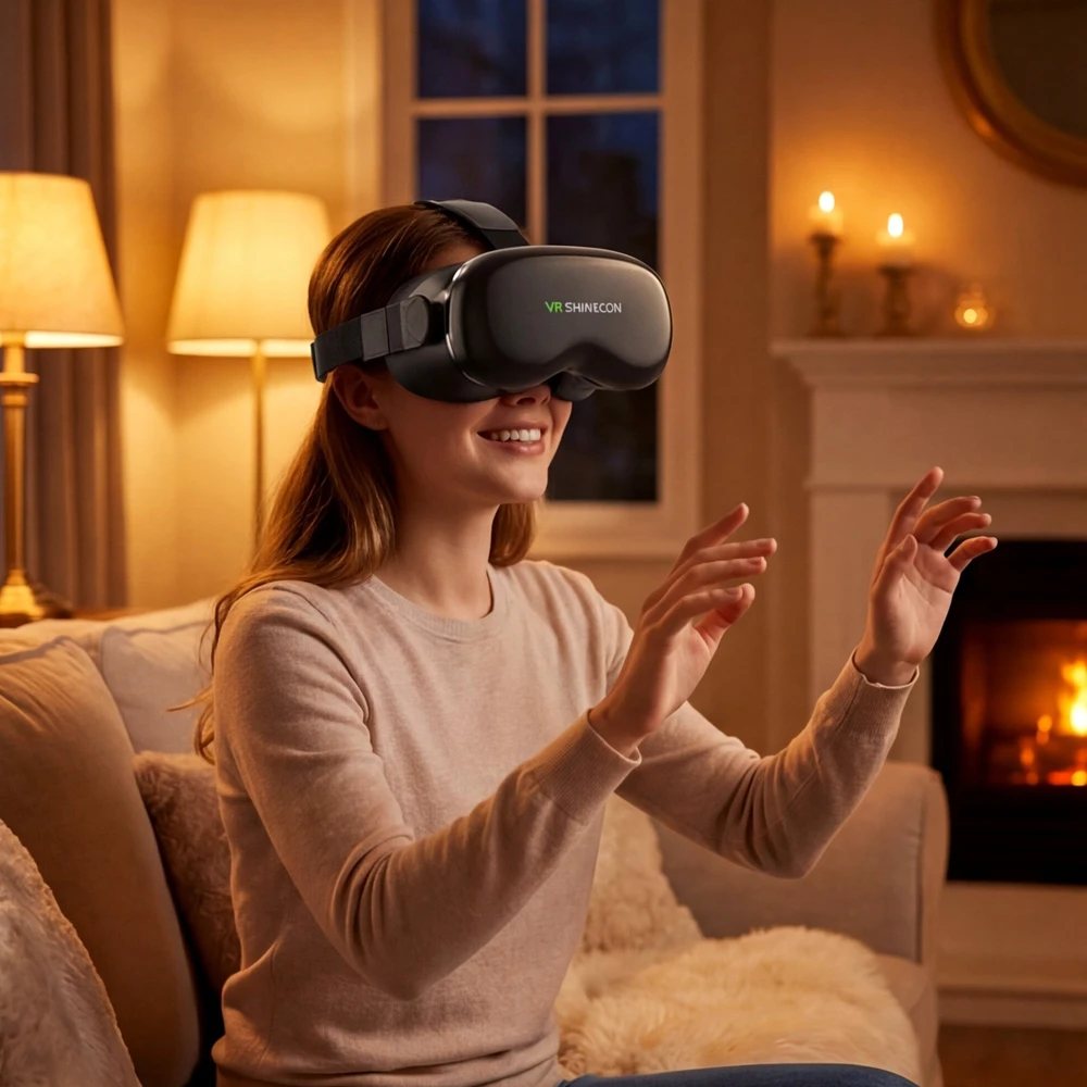 VR akiniai Shinecon VR akiniai G18 – išmaniesiems telefonams filmams, žaidimams ir VR virtualiajai realybei