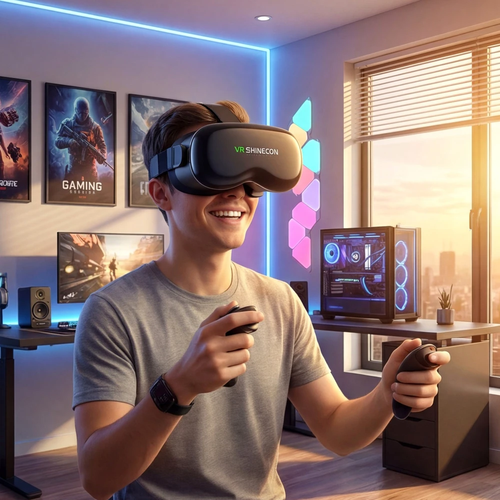 VR akiniai Shinecon VR akiniai G18 – išmaniesiems telefonams filmams, žaidimams ir VR virtualiajai realybei