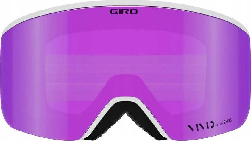 Giro Gogle žieminiai ELLA Baltas LX STRIPE (szyba VIVID Rožinis 00% S3 + VIVID INFRARED 62% S1) (NEW 2024/2025)