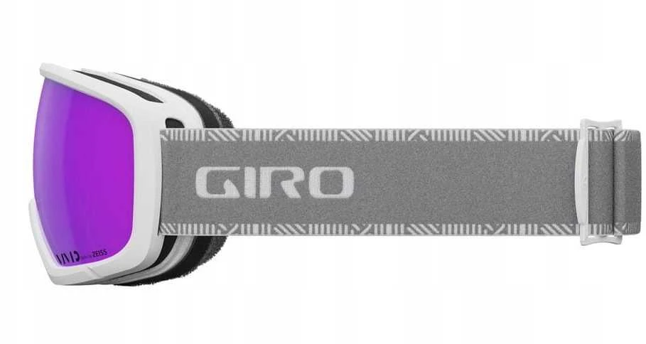 Giro Gogle žieminiai GIRO MILLIE Baltas & Pilkas CHUTE (szyba VIVID Rožinis 00% S2) (NEW 2024/2025)