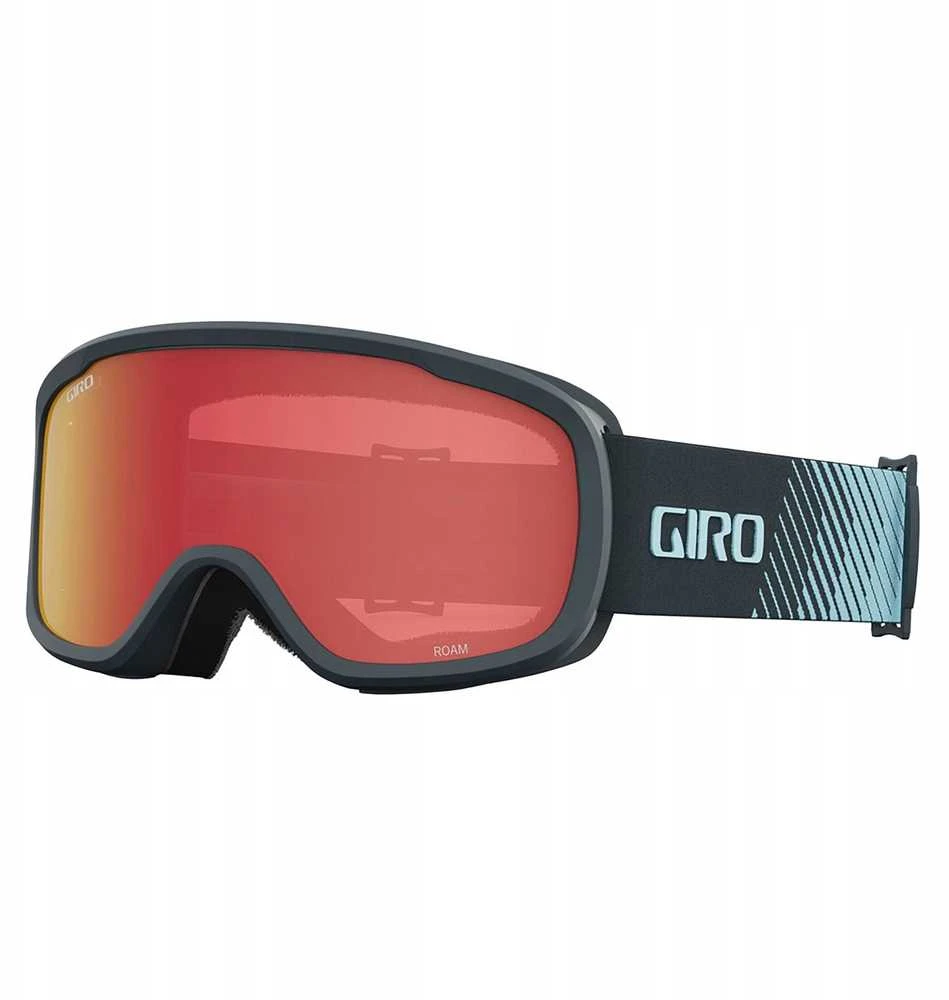 Giro Gogle žieminiai GIRO ROAM DARK SHARK LIGHT STREAKER (szyba AMBER SCARLET 19-42% S2 + Geltonas 77% S1) (NEW 2024/2025)